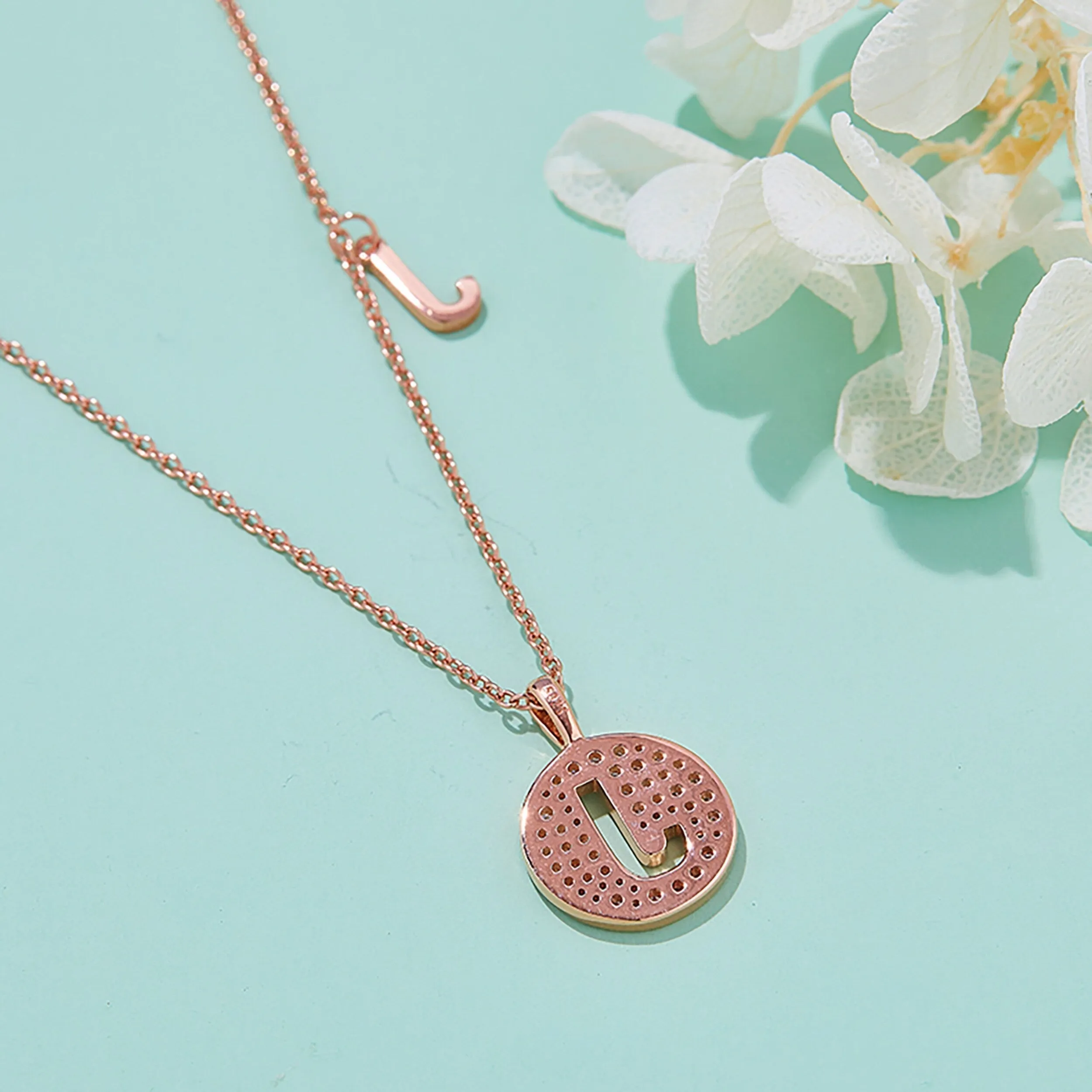 Customized "J" Letter Moissanite Diamond Necklace