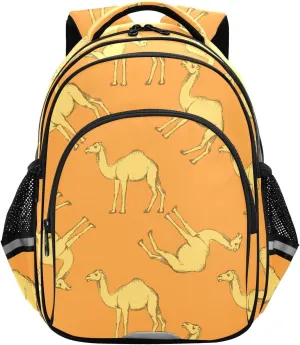 Cute Camels Vintage Backpack for Kids Elementary School Bag Boys Girls Bookbag Travel Backpack Daypack