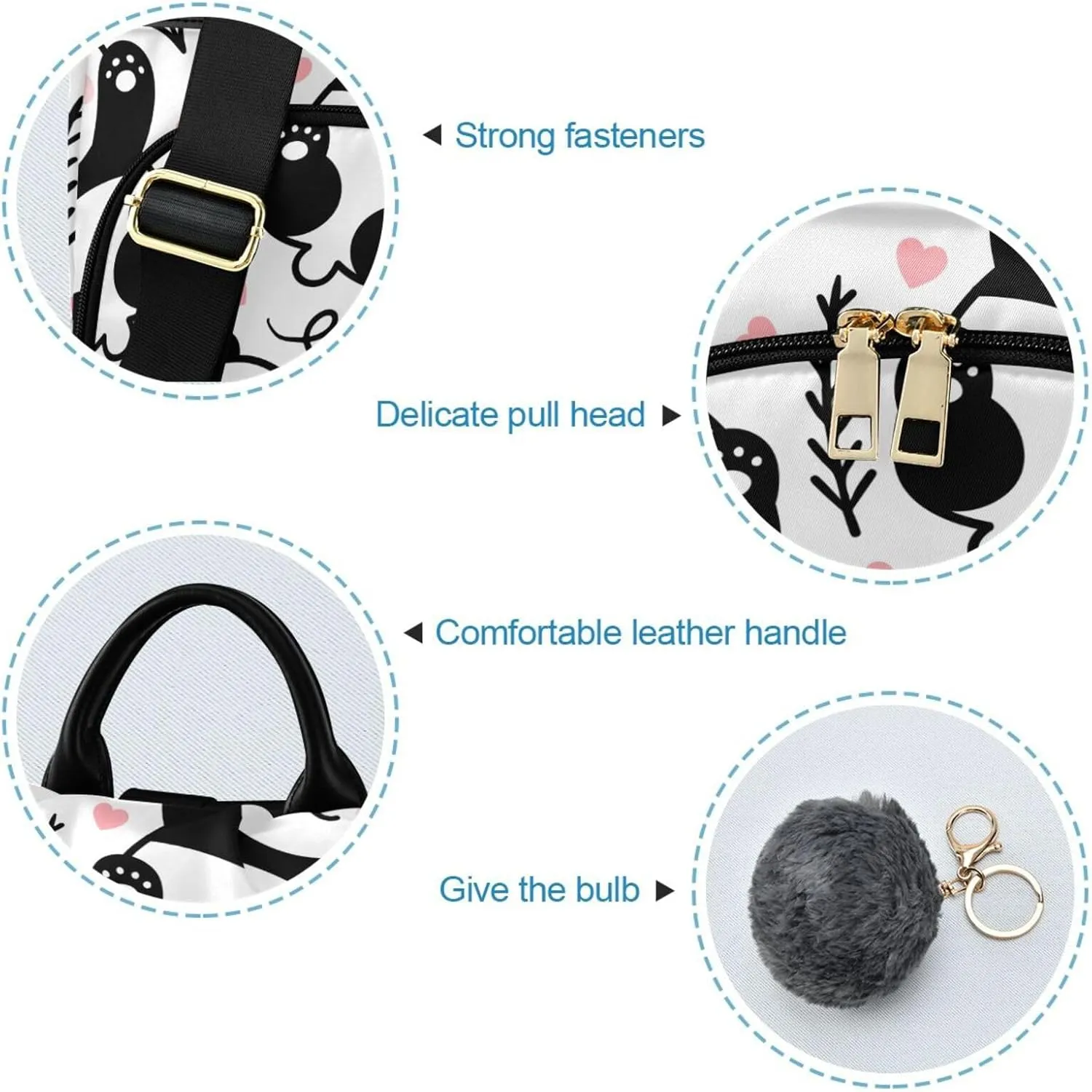 Cute Cartoon Panda Backpack Purse for Women Anti-Theft Fashion Back Pack Shoulder Bag