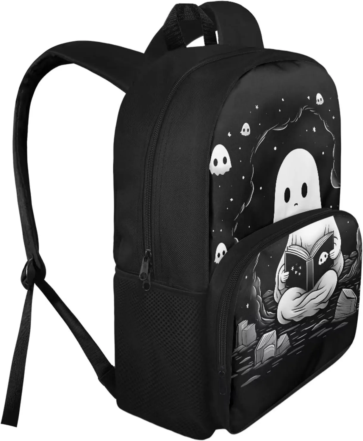 Cute Ghost Backpack for Girls School Backpacks for Girls 10-12 Large Capacity Waterproof Bookbag Cute Toddler Bookbag Travel Laptop Backpack for Girl Kid Students Elementary School