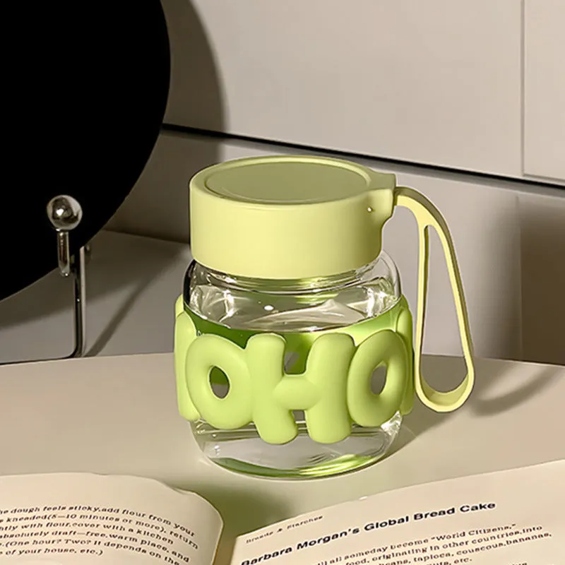 Cute Glass Bottle With Silicone Grip