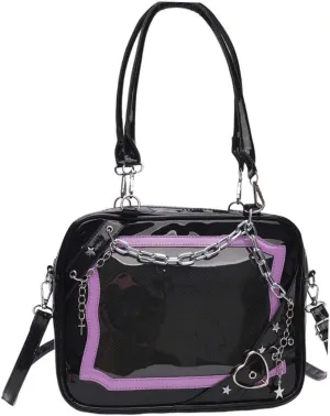 Cute ITA bag, a badge display bag that can be carried on both shoulders, suitable for daily wear and fashion shows