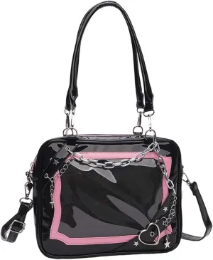 Cute ITA bag, a badge display bag that can be carried on both shoulders, suitable for daily wear and fashion shows