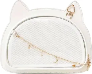 Cute Ita Bag Multi-Purpose Cat Purse Crossbody Bag Messenger Bag Shoulder Purse Kawaii Anime Pin Display Bag for Women