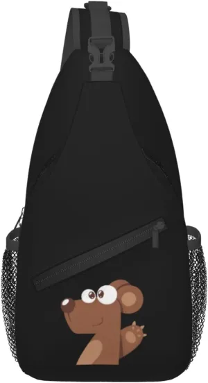 Cute Mouse Crossbody Bags For Women Men Chest Backpack Gym Shoulder Bag Travel Outdoor Sports Casual Crossbody Bags