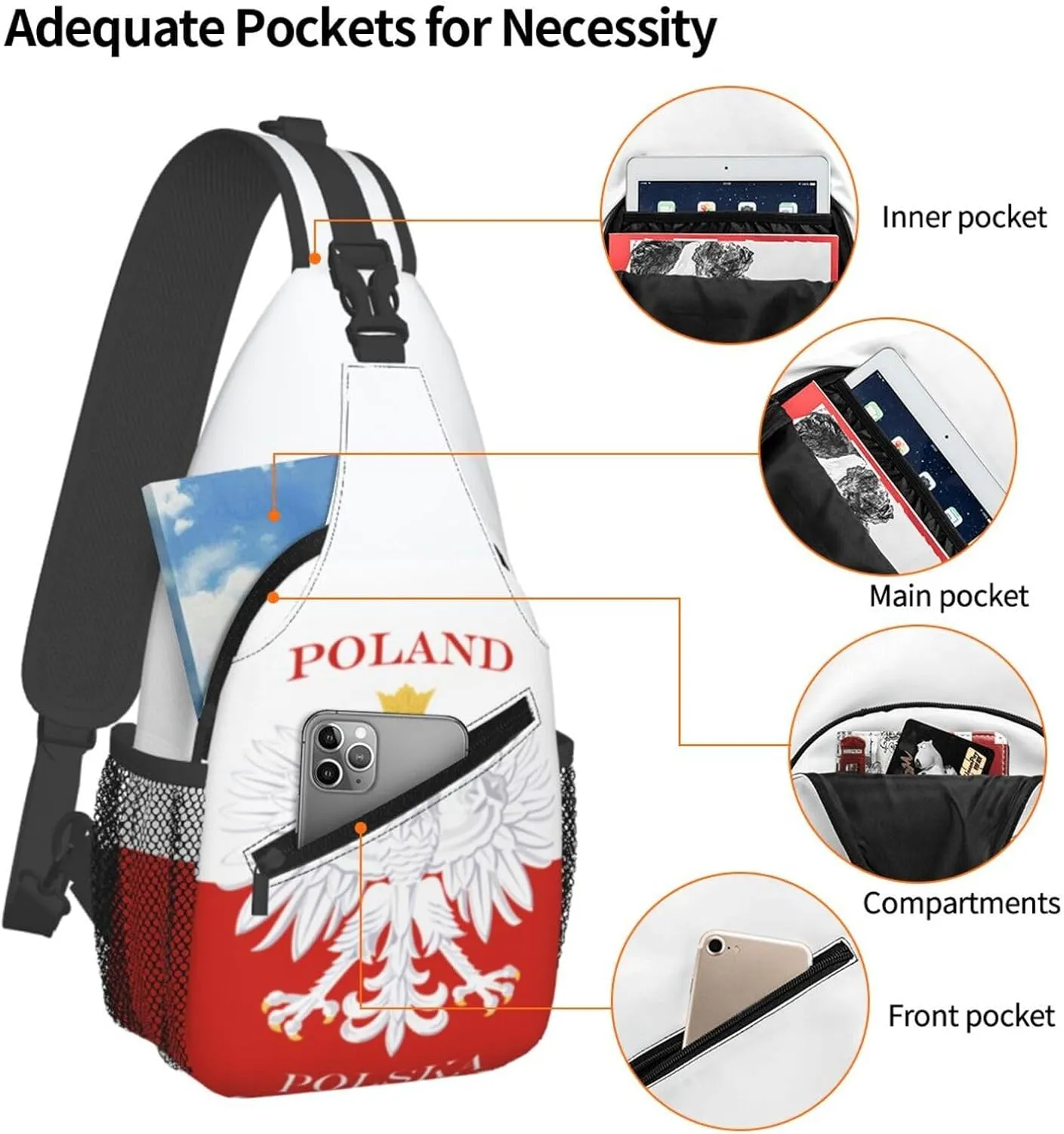 Cute Sea Otters Sling Bag Casual Chest Bags Adjustable Crossbody Bag Shoulder Backpack For Travel Hiking