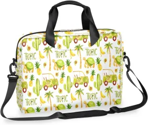 Cute Tropic Animals Laptop Bag 16 Inch with Shoulder Straps & Handle Water-Resistant Durable Messenger Bag for Men Women Business Office Travel Gifts