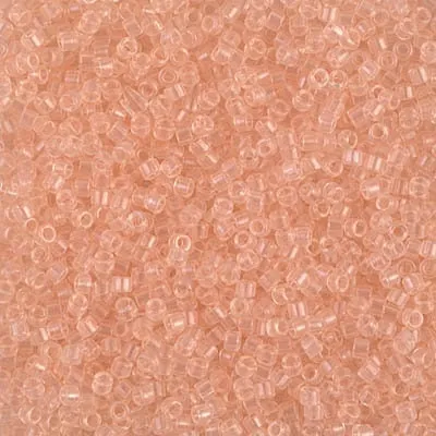 DB 1410, Light Peach Blush-Transparent - Miyuki Delica Beads - Size 11 - 5 grams - Japanese Cylinder Seed Beads - Retail & Wholesale
