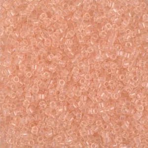 DB 1410, Light Peach Blush-Transparent - Miyuki Delica Beads - Size 11 - 5 grams - Japanese Cylinder Seed Beads - Retail & Wholesale