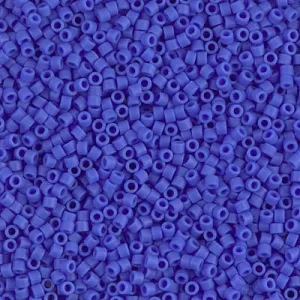 DB 1588, Matte Opaque Star Spangle Blue - Miyuki Delica Beads - Size 11 - 5 grams - Japanese Cylinder Seed Beads - Wholesale & Retail