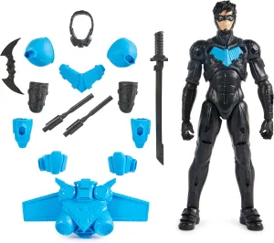 DC Comics, Batman Adventures, Nightwing Action Figure, 15 Armor Accessories, 17 Points of Articulation, 12-inch, Super Hero Kids Toy for Boys & Girls
