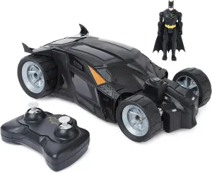 DC Comics, Batman Batmobile Remote Control Car, Easy to Drive, Compatible with Batman Figures, Kids Toys for Boys and Girls Ages 4 and Up