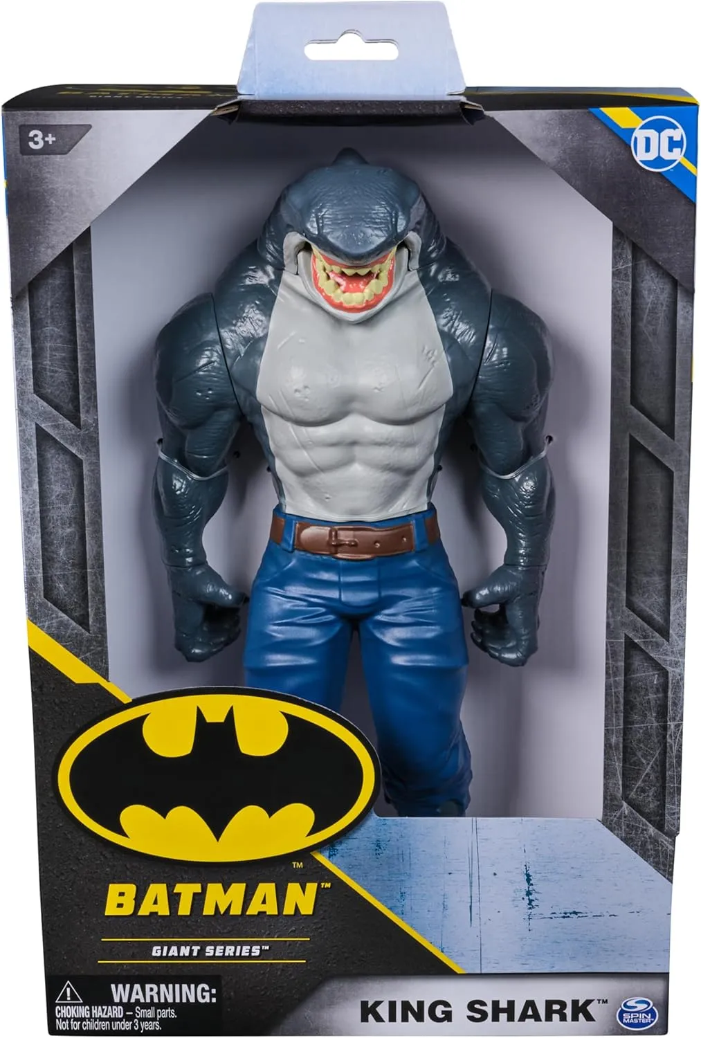 DC Comics, Batman Giant Series King Shark Action Figure, 12-inch Super Hero Collectible Kids Toys for Boys and Girls Ages 3 and Up