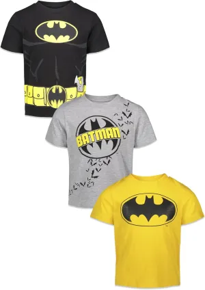 DC Comics Justice League Batman Joker Riddler 3 Pack Graphic T-Shirts Toddler to Big Kid