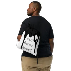 DCYG DRIP Black logo & White Drawstring bag