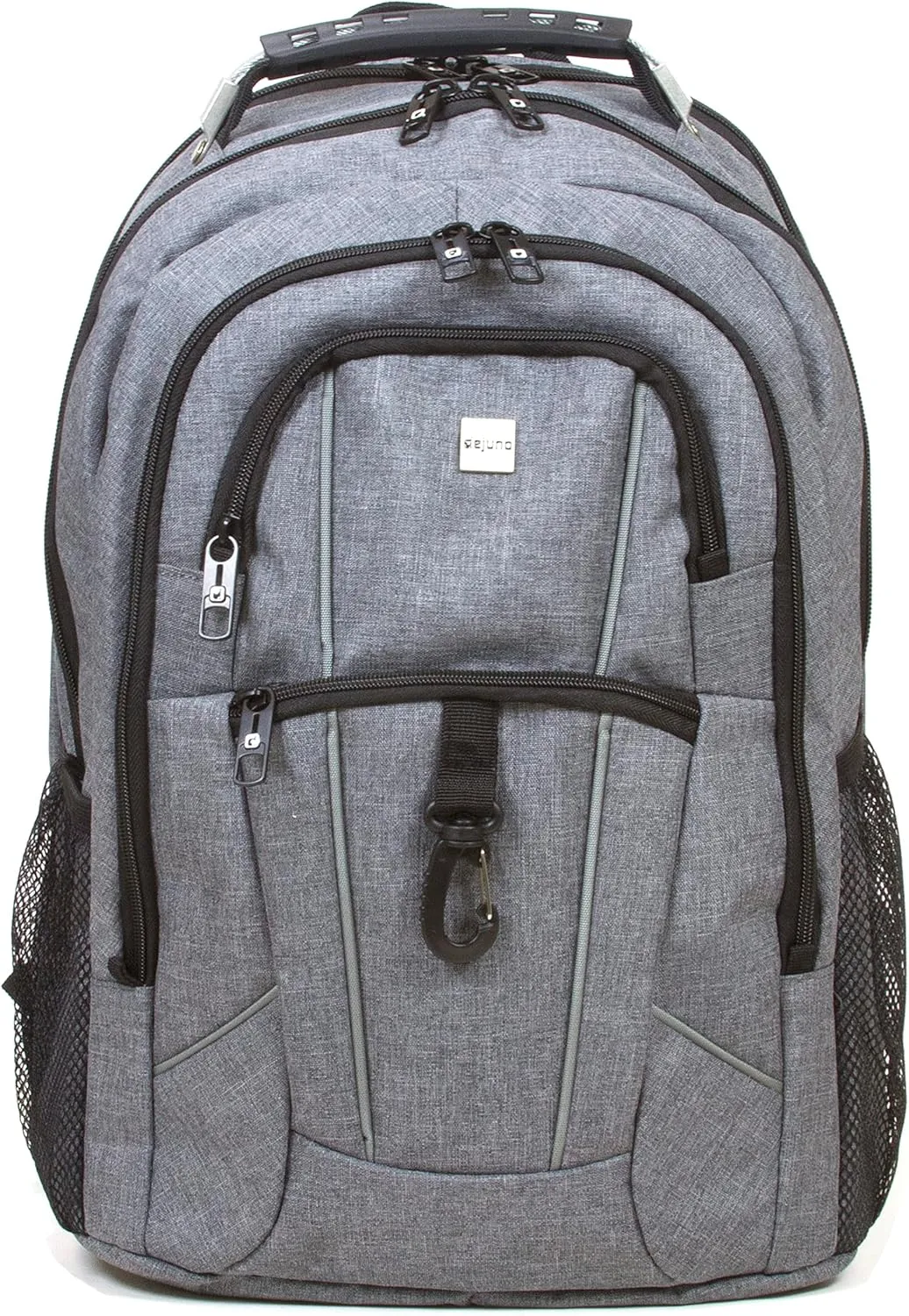 Dejuno Men's Commuter Backpack Checkpoint-Friendly Laptop Pocket, Heather Grey, 15.6-Inch