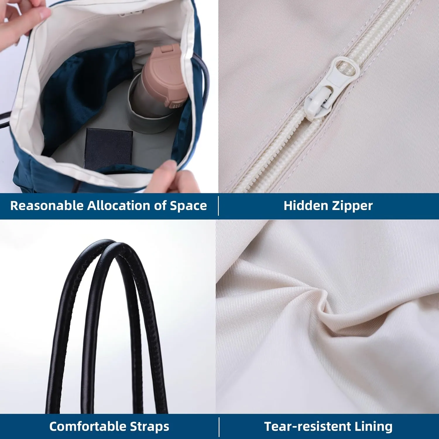 DGAZ Silk Designer Bags for Women, Luxury Tote Bag with Zipper, Large Shoulder Hobo Bags