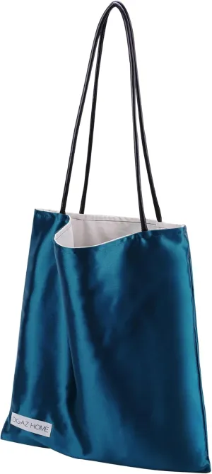 DGAZ Silk Designer Bags for Women, Luxury Tote Bag with Zipper, Large Shoulder Hobo Bags