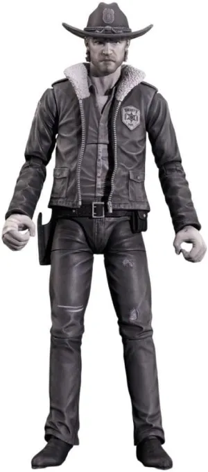 Diamond Select Toys The Walking Dead Comic Series 1 7-Inch Rick Grimes Action Figure with 16 Points of Articulation (Black and White)