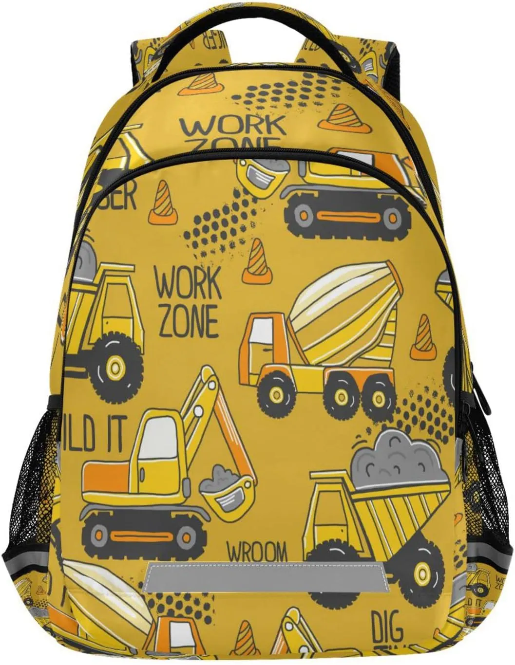 Dig Time Truck Backpack Laptop Backpacks Book Bags Water Resistant Daypack Durable College Shoulder Bag Sports Travel Day Pack