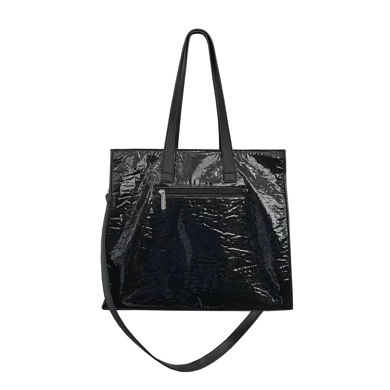 Dion Cultivator Black Patent Leather Handbag