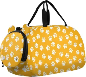 Dog Paw Prints Duffel Bags for Boys Small Gym Bags for Teens Dance Bag for Girls