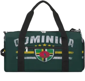 Dominica Flag Gym Bag-Workout Organizer with Water Resistant Compartments for Gym Lovers, style-24-6