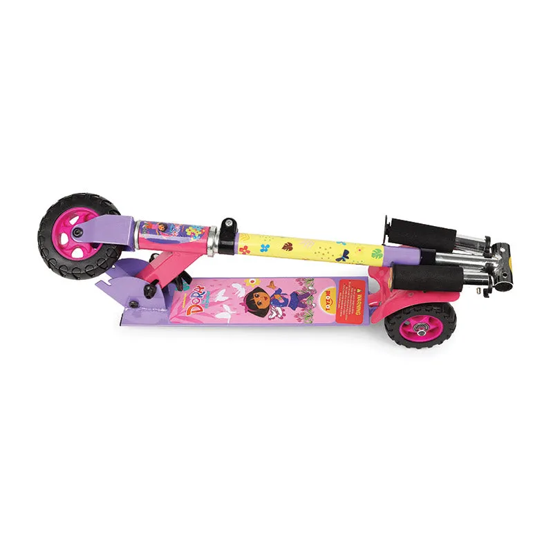 Dora Scooter Square | Kids Scooter | Adjustable & Foldable Scooter | Skateboard Scooter | Rear Brake Scooter for kids | For Kids age 5  years