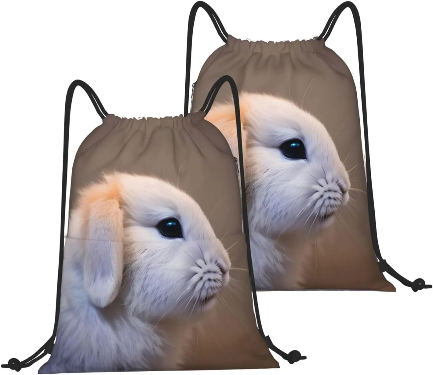 Drawstring Backpack for women,Versatile drawstring bag,Water-Resistant Cinch Bag,Gym sackpack-cry rabbit
