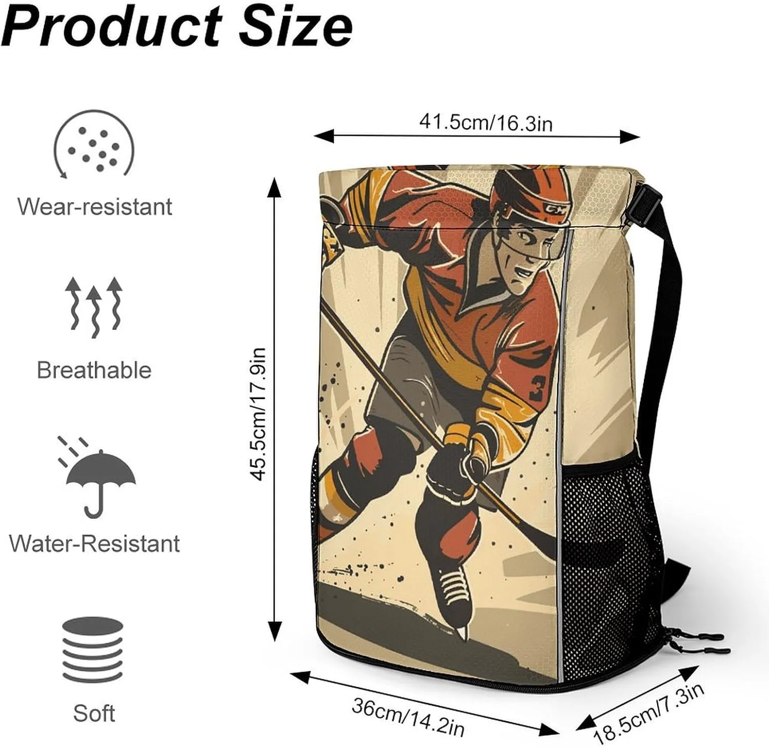 Drawstring Backpack Gym Drawstring Bag for Men Athlete Cartoon Image Draw String Bags Gym Bag Cinch Bag