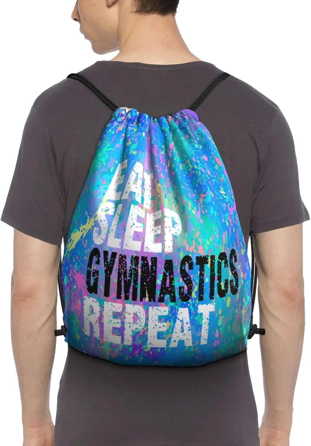 Drawstring Backpack Gym String Bag Sports Drawstring Sackpack For Women Men
