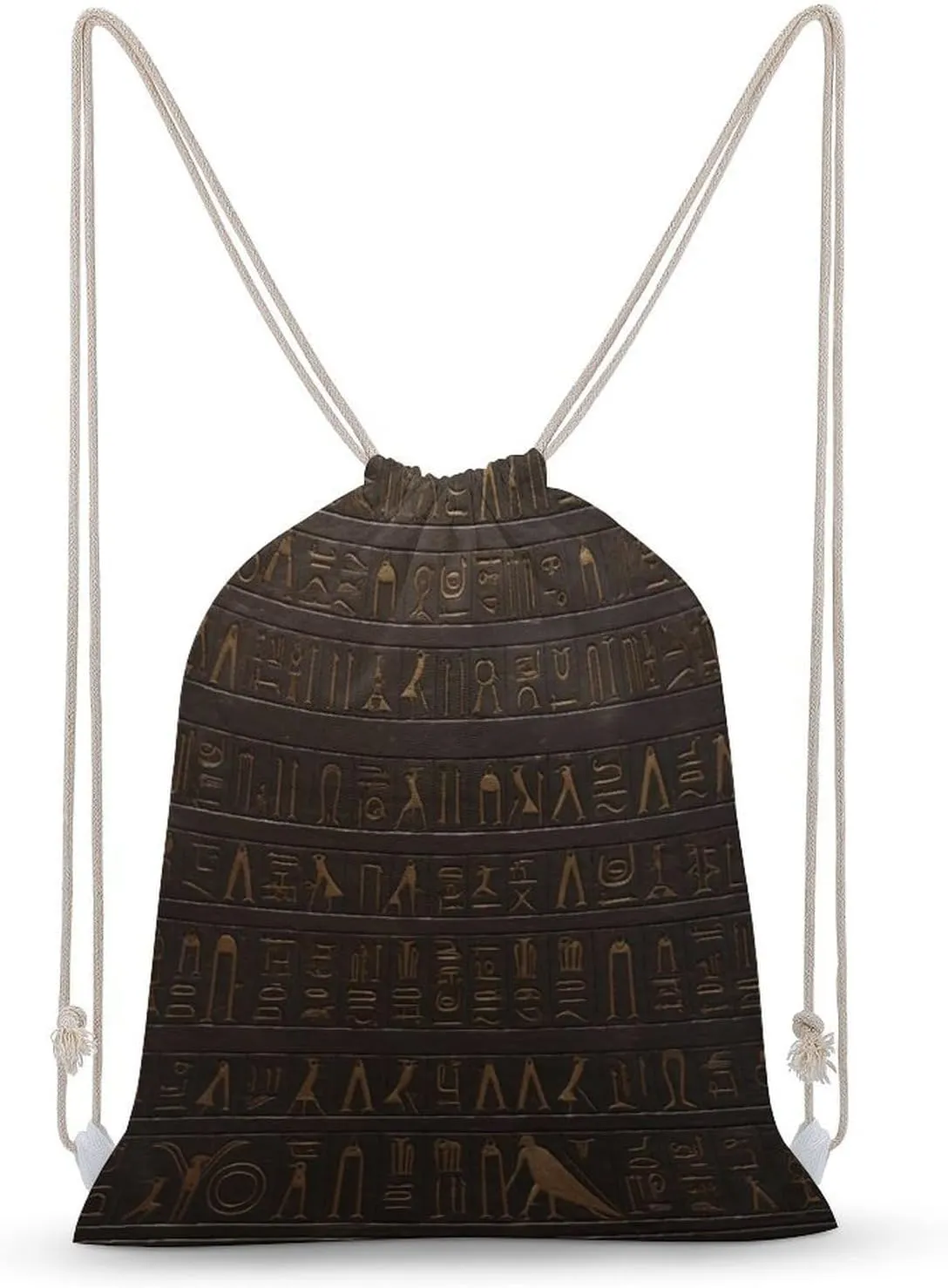 Drawstring Backpack Lightweight Egyptian Hieroglyph Drawstring Bags Fashion Gym Bag For Women Men