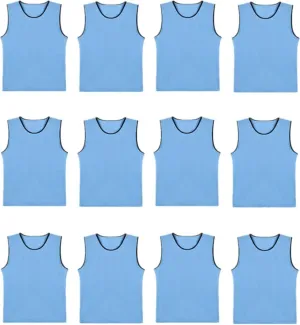 DreamHigh DH Soccer Sports Team Practice Pinnies Training Mesh Vests Youth -12 pcs Pack