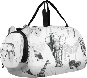 Duffel Bags for Boys Girls African and Asian Animal Dance Bag Small Gym Bags for Kids Teens
