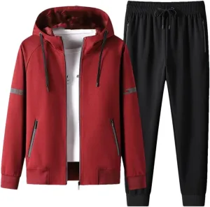 Dvbfufv Men Running Tracksuits Hoodies Zipper Sportwear Outwear  Sweatpants Sets Male Spring Sports Outfits