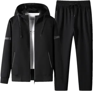 Dvbfufv Men Running Tracksuits Hoodies Zipper Sportwear Outwear  Sweatpants Sets Male Spring Sports Outfits