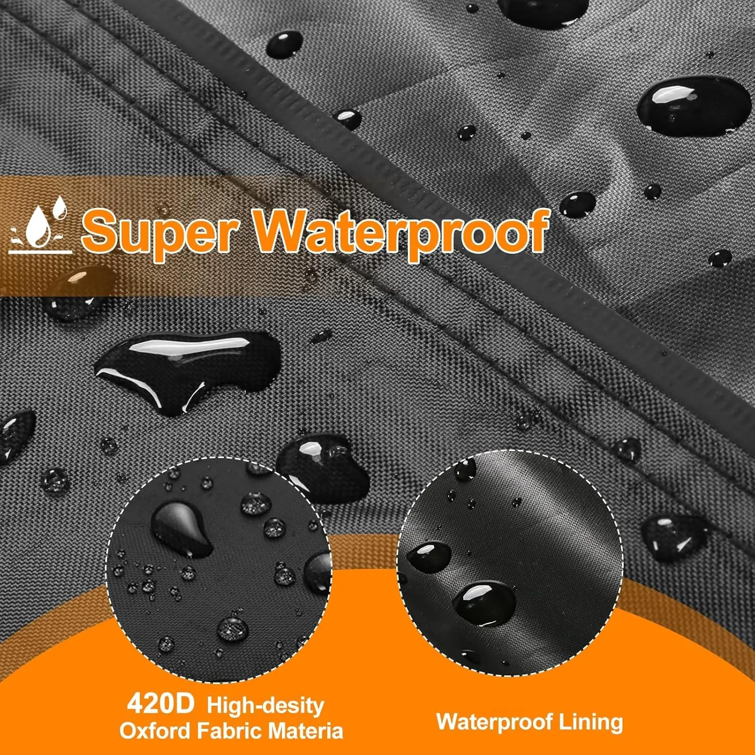 Electric Scooter Cover Waterproof Outdoor,420D Oxford Fabric Mobility Scooter Accessories for 3&4 Wheel Mobility Scooters,Wheelchair Cover,4 Reflective Strips,3 Buckles (L 50"x23"x39")