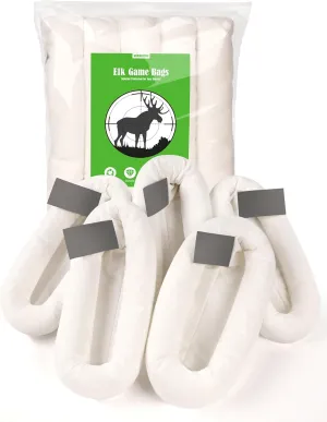 Elk Game Bags 5 Pack, Essential Hunting Gear & Accessories, Field Dressing Quarter Meat Bag, Medium to Large Wild Hunting Gear Bag for Elk, Deer, Caribou,and Moose