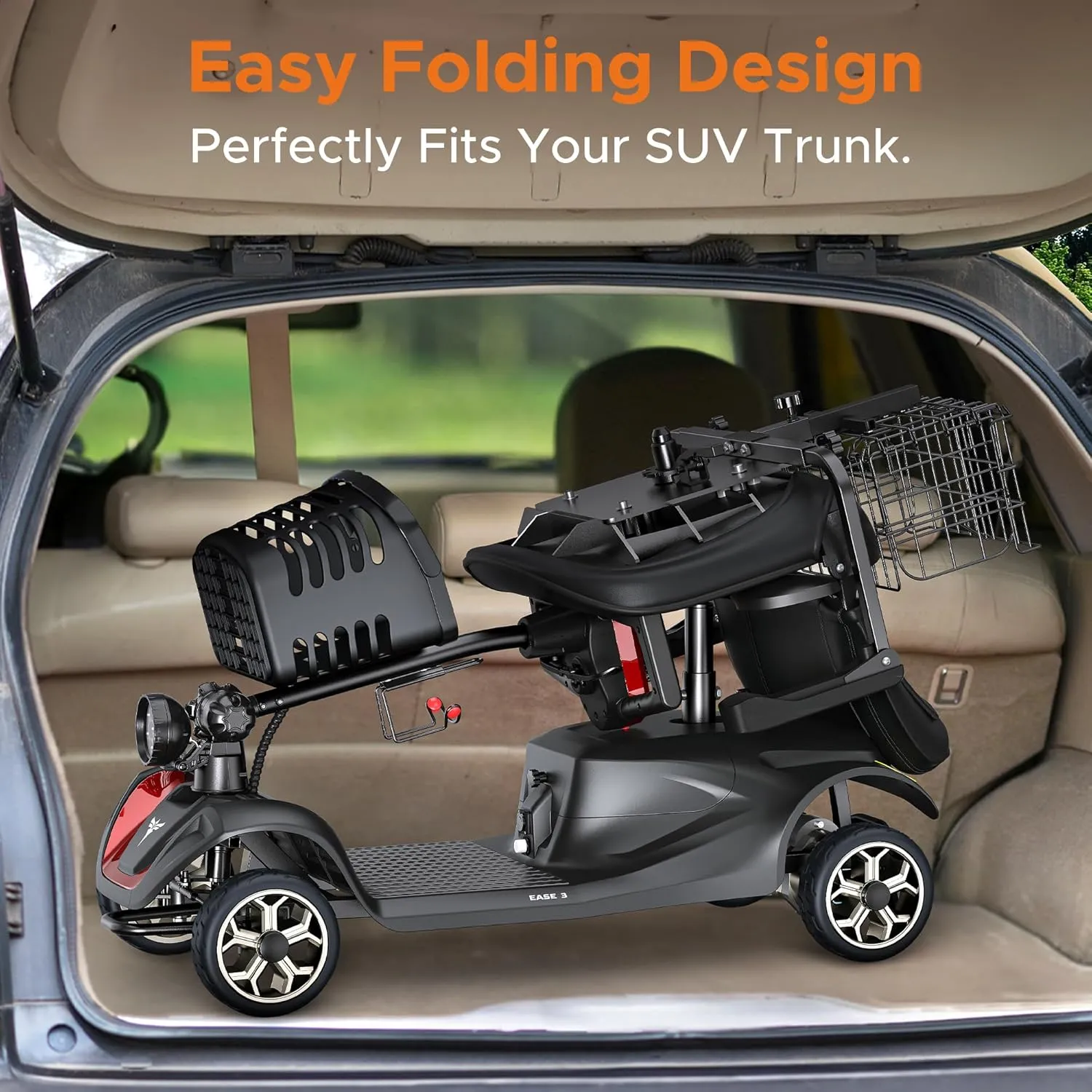 ENGWE 4 Wheel Powered Mobility Scooter, 330Lbs Load Elderly Dechtable Wheelchair Device with Max 12.4Miles, 0~5.6 MPH Adjustable Speed, Heavy Duty All Terrain Electric Scooter for Senior Short Travel