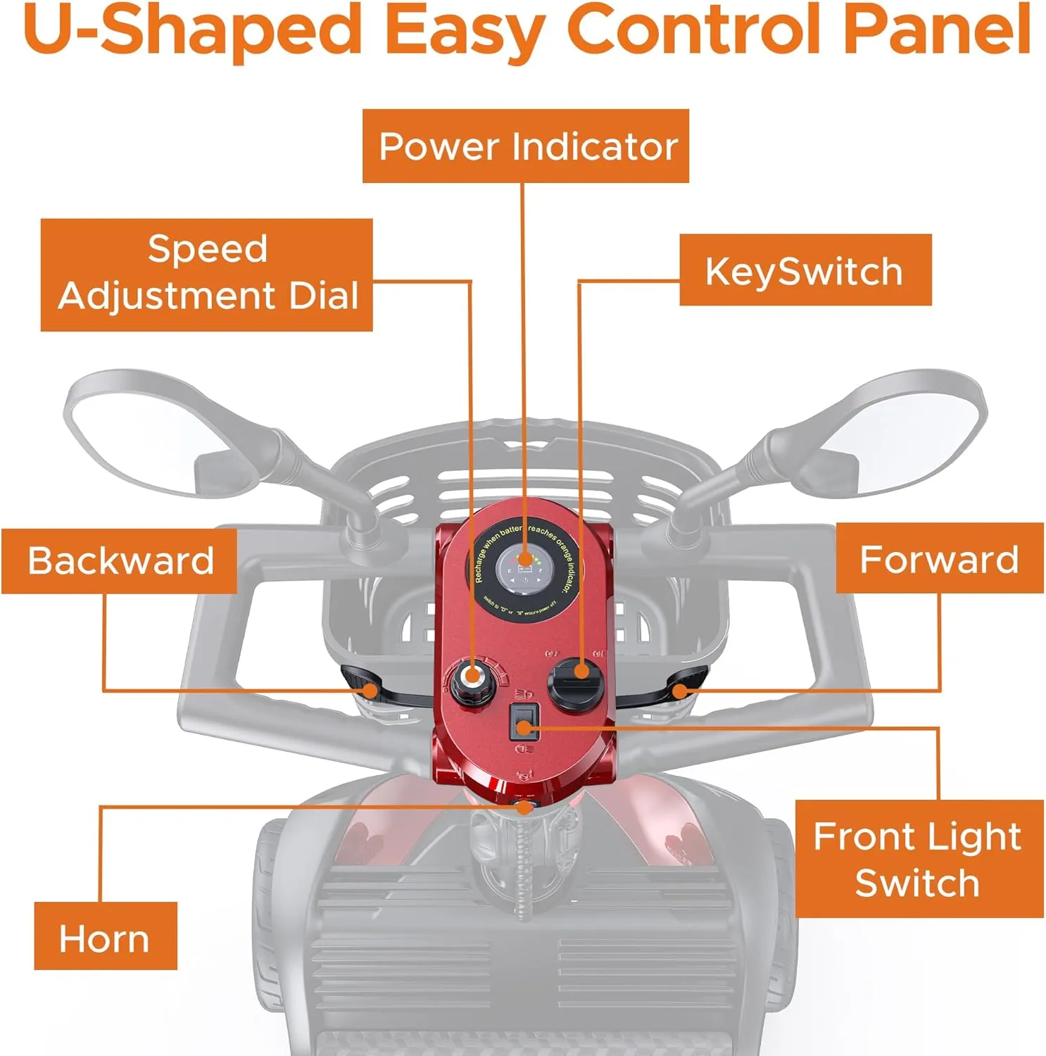 ENGWE 4 Wheel Powered Mobility Scooter, 330Lbs Load Elderly Dechtable Wheelchair Device with Max 12.4Miles, 0~5.6 MPH Adjustable Speed, Heavy Duty All Terrain Electric Scooter for Senior Short Travel