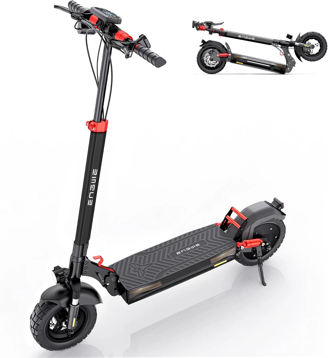 ENGWE Y600 830W Electric Scooter for Adult, 48V 18AH Folding Kick Scooters Up to 28Mph & 43.5Miles Range,10" Tire E-Scooter with Triple Suspension &Turn Signals for Commuter Outdoor