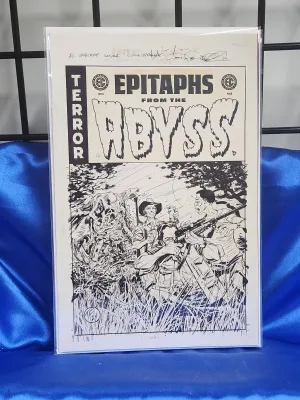 Epitaphs From the Abyss #9 1:20 Black & White Variant. We Combine. We Pack Well