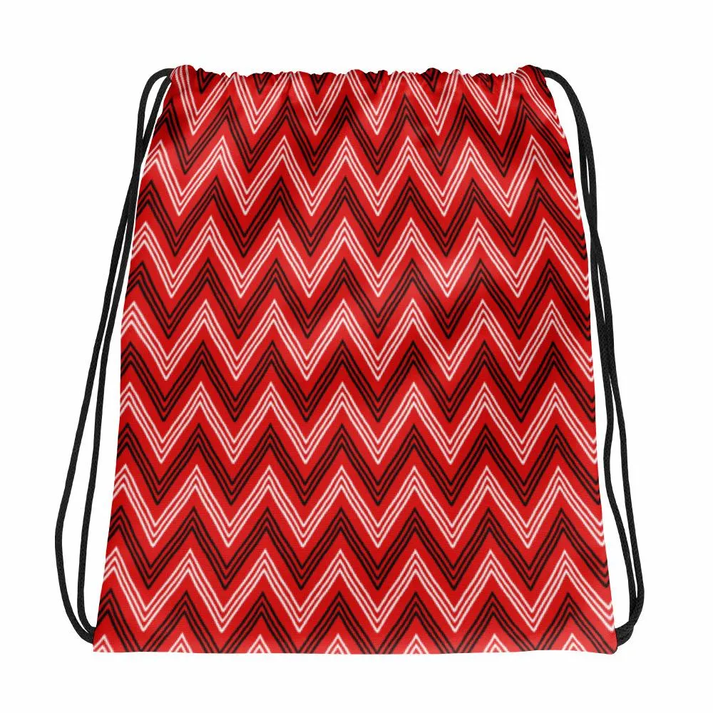 Evil Cat 'Zig Zag White' Drawstring bag