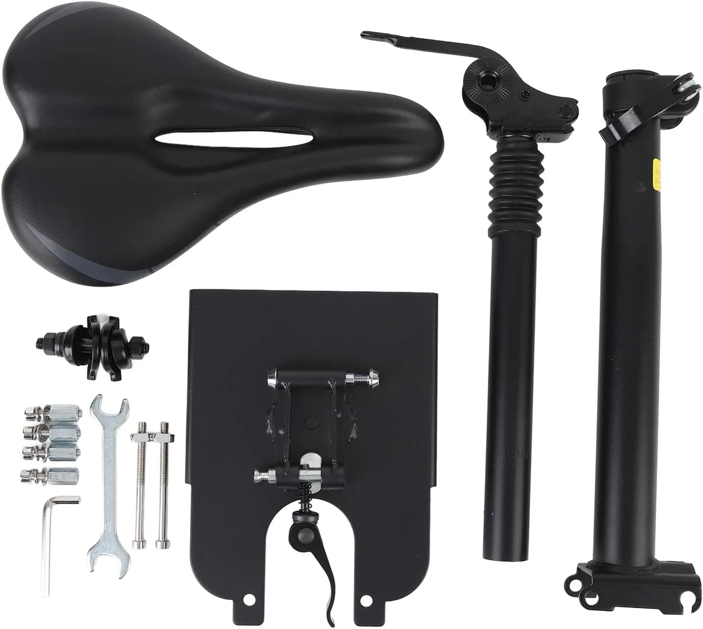 EVTSCAN Electric Scooter Seat Saddle Adjustable Foldable Shock Absorbing Foam Padding Comfortable Seat M365 1S Lite (Black)