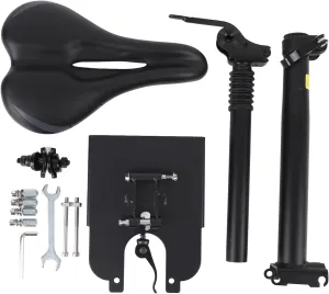 EVTSCAN Electric Scooter Seat Saddle Adjustable Foldable Shock Absorbing Foam Padding Comfortable Seat M365 1S Lite (Black)