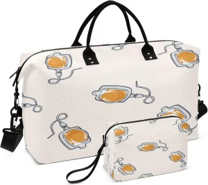 Exnundod Travel Duffel Bags Funny Drip Pattern Sports Gym Bag Weekender Carry On Tote Overnight Luggage Bags for Women and Men