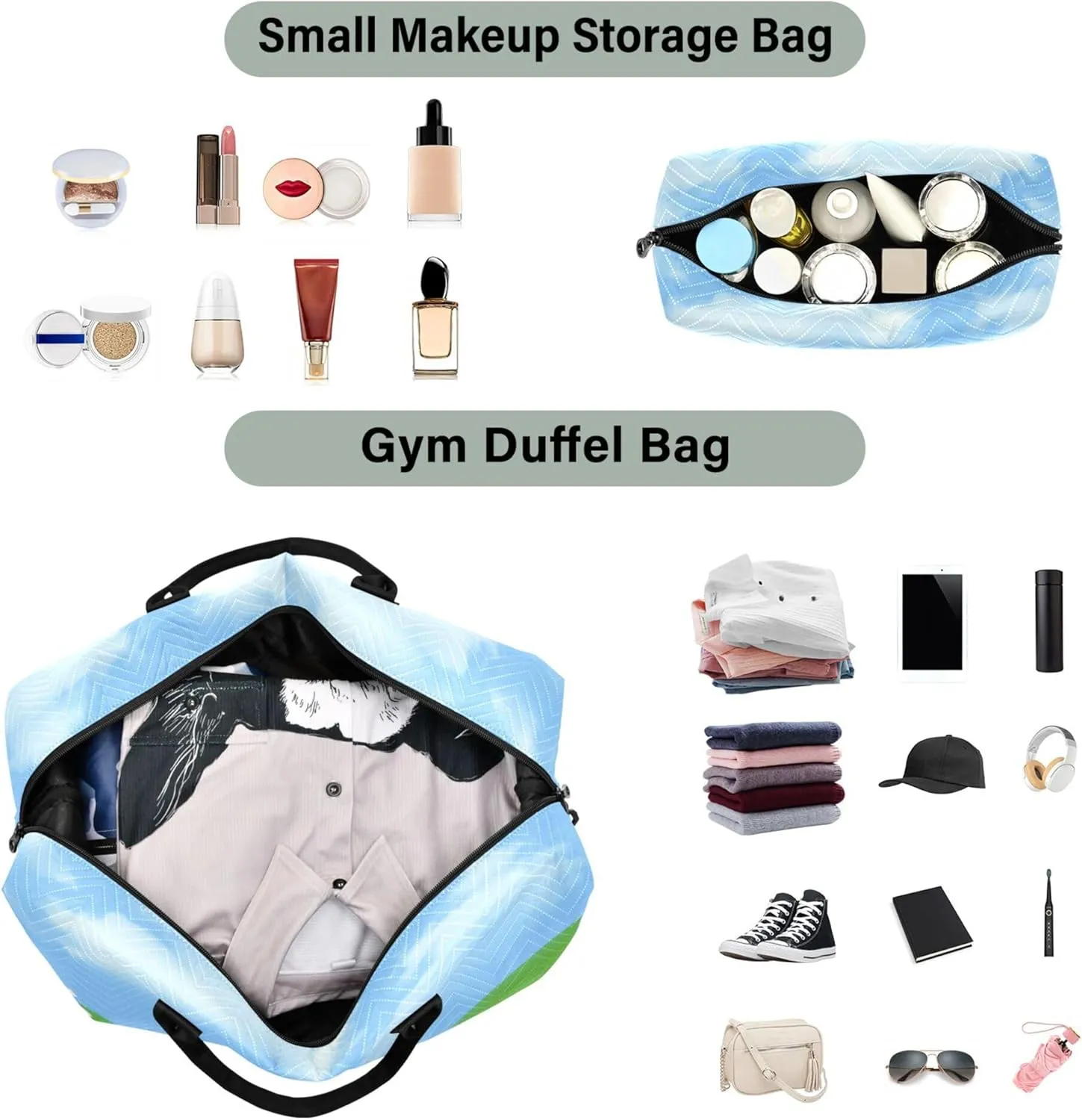 Exnundod Women Weekender Bags Field Of Daisies Travel Duffel Bags Carry On Overnight Bag Green Meadow Large Hospital Tote Luggage