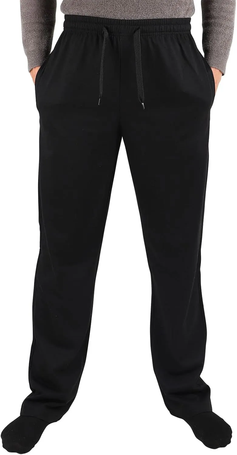 Facitisu Mens Active Fleece Athletic Sweatpant Basic Running Drawstring Workout Sweat Pants