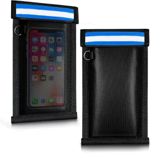 Faraday Bag for Phones and Car Keys 2 Pack, Signal Blocking Pouch, Anti-Theft Faraday Cage, Fireproof & Waterproof Cell Phone Signal Blocking Bag