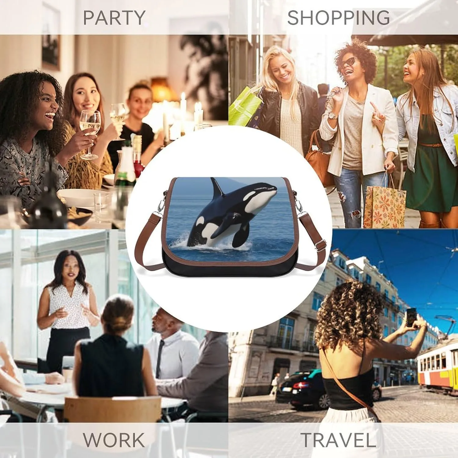 Fashion Crossbody Bags for Men Women Pu Leather Shoulder Bag Travel Purse Lightweight Messenger Bag